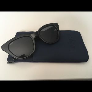 Le Specs Black Cat-Eye Sunglasses